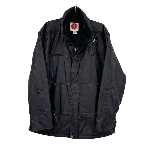 Scottevest Jacket Mens XL Black TEC Techwear Full Zip Hooded Convertible Coat - Picture 1 of 13